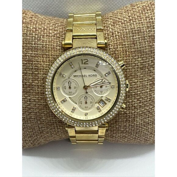 Michael Kors Parker MK5354 Women's Gold Stainless Steel Analog Dial Watch JNA649 - Picture 1 of 11